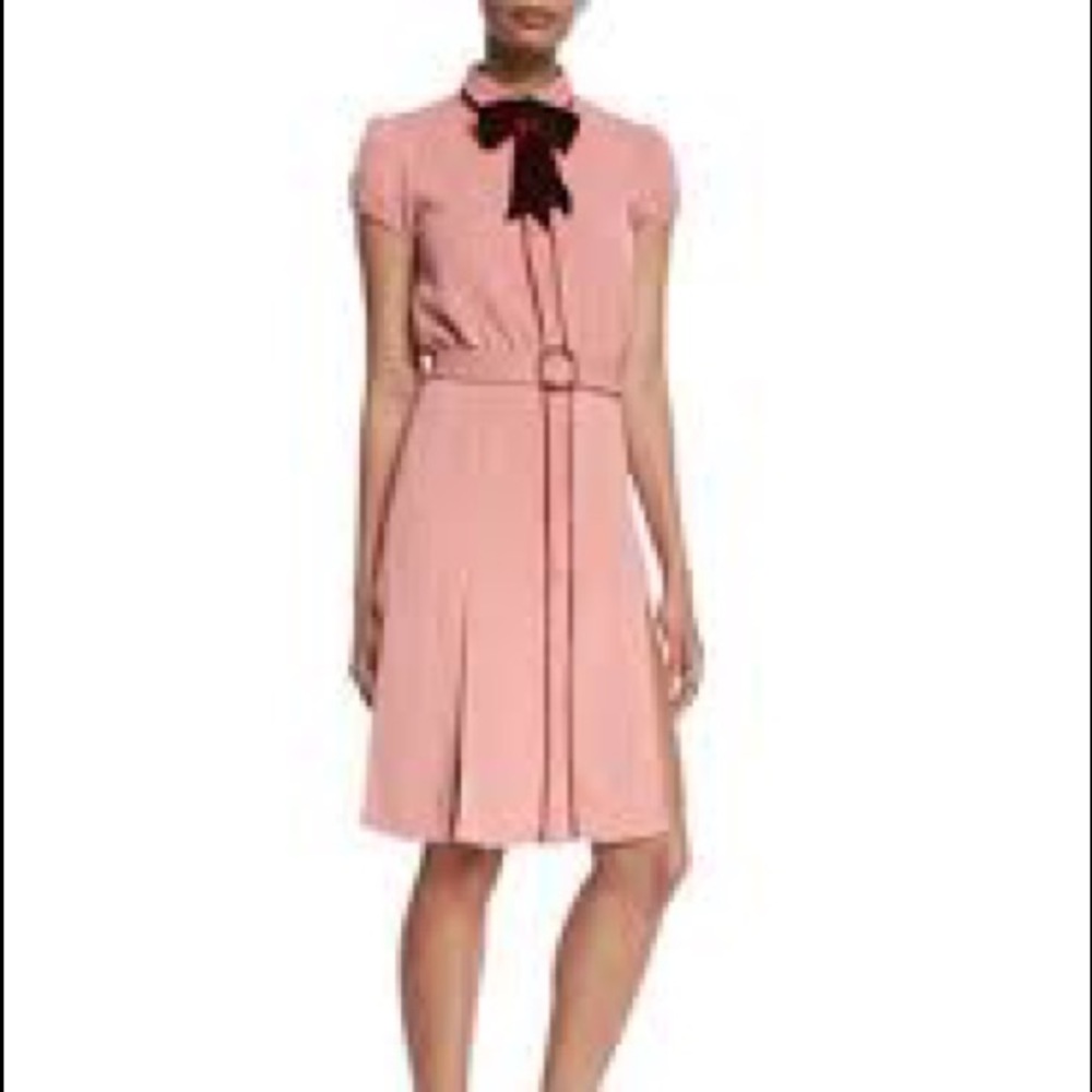 Alice and Olivia Puff Sleeve Button-up Dress
